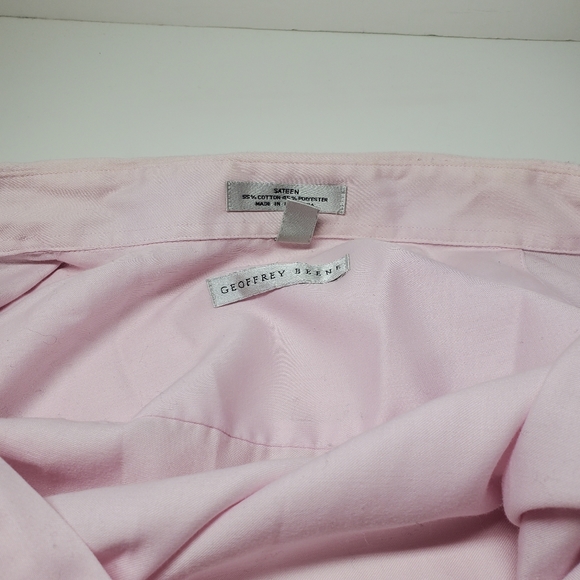 Geoffrey Beene Pink Sateen Blouse Button Down Dress Shirt - Picture 10 of 13